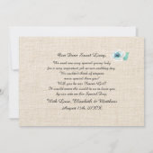 私たちのフラワーガールになってくれますか? 水彩花イラスト 招待状 (裏面)