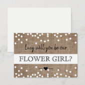 私たちのフラワーガールカードになります 招待状 (正面/裏面)