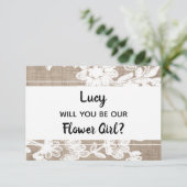 私たちのフラワーガールカードになります 招待状 (スタンド正面)