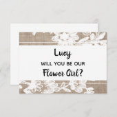 私たちのフラワーガールカードになります 招待状 (正面/裏面)