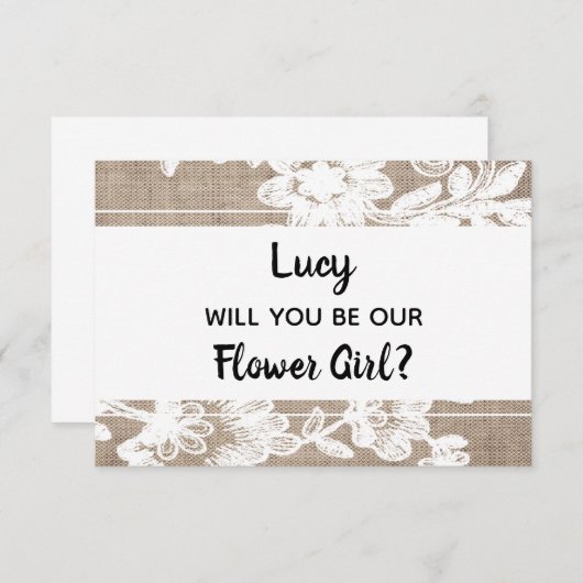 私たちのフラワーガールカードになります 招待状 (正面/裏面)