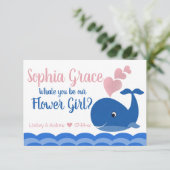 私たちのフラワーガール提案クジラになりますか 招待状 (スタンド正面)
