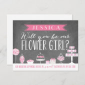 私たちのフラワーガール | ブライズメイドになってくれませんか 招待状 (正面/裏面)