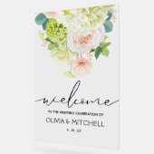 私たちのフローラ結婚へようこそ アクリルサイン (傾斜)