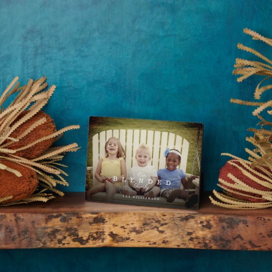 私たちのブレンド家族フルフォトレイアウトキープサケ フォトプラーク (側面)