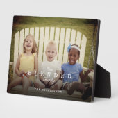 私たちのブレンド家族フルフォトレイアウトキープサケ フォトプラーク (側面)