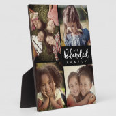 私たちのブレンド家族4つのフォトコラージブラック フォトプラーク (側面)