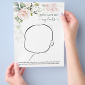 私たちのベビーがどのようにフローラの赤ちゃんシャワーゲームF チラシ (手)