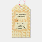 私たちのベビーがキュートなスター1歳の誕生日を迎える ギフトタグ (正面)