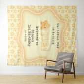 私たちのベビーがキュートなスター1歳の誕生日を迎える タペストリー (インサイチュ(横))