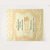 私たちのベビーがキュートなスター1歳の誕生日を迎える タペストリー (正面(横))