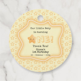 私たちのベビーがキュートなスター1歳の誕生日を迎える フェイバータグ