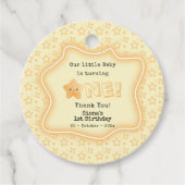 私たちのベビーがキュートなスター1歳の誕生日を迎える フェイバータグ (正面)