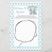 私たちのベビーがブルーエレファントに見えるかもしれないベビーゲーム チラシ (正面)