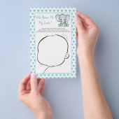 私たちのベビーがブルーエレファントに見えるかもしれないベビーゲーム チラシ (ハンドル)