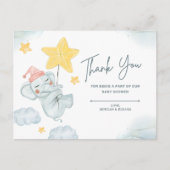私たちのベビーシャワーにご参加いただきありがとうございました ポストカード (正面)