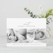 私たちのベビー写真コラージュ誕生を満たす 案内状 (スタンド正面)