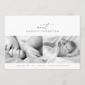 私たちのベビー写真コラージュ誕生を満たす 案内状 (正面)