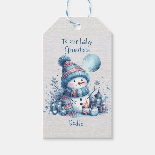 私たちのベビー孫クリスマス ギフトタグ (正面)