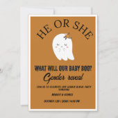 私たちのベビー幽霊ブーブジェンダーがパーティーを明らかにする 招待状 (正面)