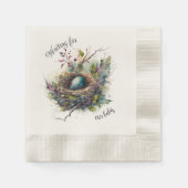 私たちのベビー紙ナプキンを待つ 縁ありカクテルナプキン (正面)