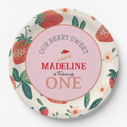 私たちのベリースウィート誕生日 ペーパープレート (正面)