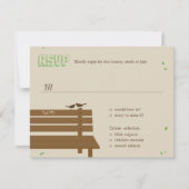 私たちのベンチウェディングRSVP /応答カード 出欠カード (正面)