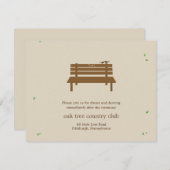 私たちのベンチ ウェディング レセプション カード (正面/裏面)