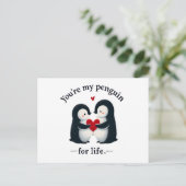 私たちのペンギンカップルは一生一緒 ポストカード (スタンド正面)
