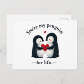 私たちのペンギンカップルは一生一緒 ポストカード (正面/裏面)