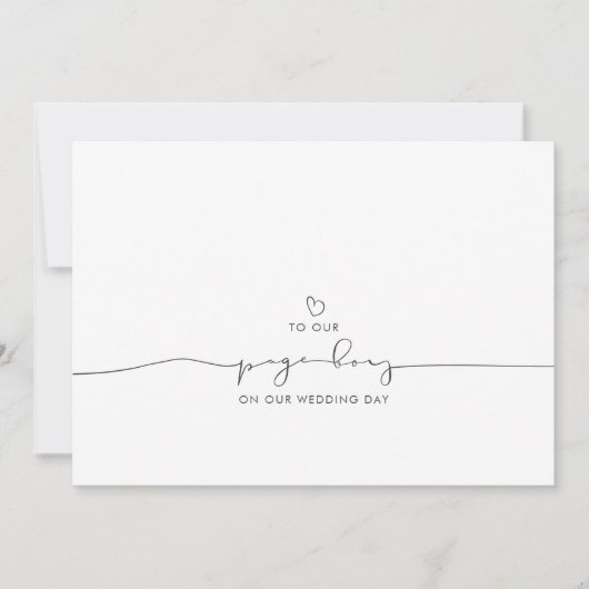 私たちのページに男の子の結婚朝のかわいいメッセージ (正面)