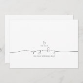 私たちのページに男の子の結婚朝のかわいいメッセージ (正面/裏面)