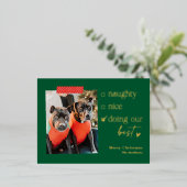 私たちのホイ最高のルホリディハガキのクリスマスカード 箔シーズンポストカード (立ち正面)