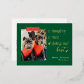 私たちのホイ最高のルホリディハガキのクリスマスカード 箔シーズンポストカード (正面/裏面)