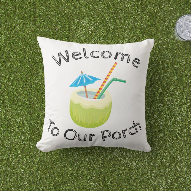 私たちのポーチの屋外の枕へようこそ アウトドアクッション (芝生)