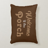 私たちのポーチへようこそ/常に/茶色/ アクセントクッション (正面(垂直))
