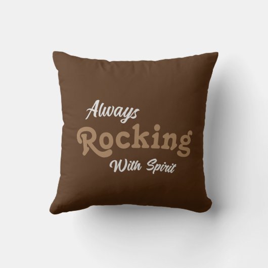 私たちのポーチへようこそ/常に/茶色/ クッション (裏面)