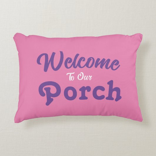 私たちのポーチへ ようこそ / いつも / ピンク / アクセントクッション (正面)