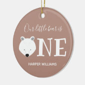 私たちのポーラベアファースト誕生日 セラミックオーナメント (左)