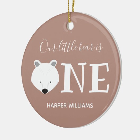 私たちのポーラベアファースト誕生日 セラミックオーナメント (左)