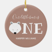 私たちのポーラベアファースト誕生日 セラミックオーナメント (裏面)