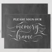 私たちのメモリーフレーム ウェディングテーブルカードにサインしてください 招待状 (正面/裏面)