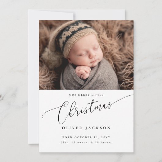 私たちのメリークリスマスベビー誕生発表 シーズンカード (正面)