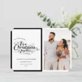 私たちのメリー初めてのクリスマスが一緒にスクリプト写真 シーズンカード (スタンド正面)