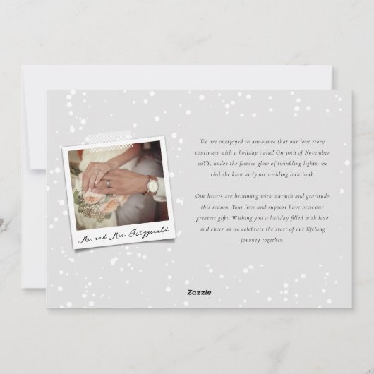 私たちのメリー初めてのクリスマスが一緒にスクリプト写真 シーズンカード (裏面)