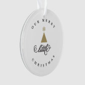 私たちのメリー小さなクリスマスかわいいベビー1stクリスマス オーナメント (正面)