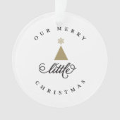 私たちのメリー小さなクリスマスかわいいベビー1stクリスマス オーナメント (正面)