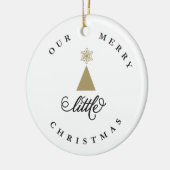 私たちのメリー小さなクリスマスかわいいベビー1stクリスマス セラミックオーナメント (左)