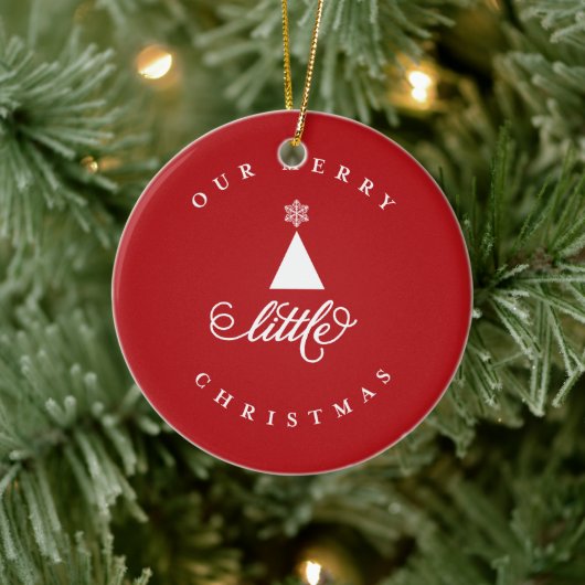 私たちのメリー小さなクリスマスかわいいベビー1stクリスマス セラミックオーナメント (ツリー)