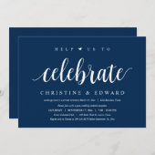 私たちのモダンなポストウェディングエロープメントをお祝いしてください 招待状 (正面/裏面)